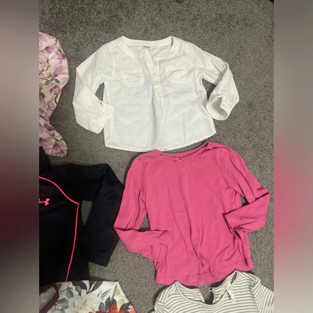Set of 10 girls/ toddler/ 2T Winter long sleeve, Sweatshirt/ Zip-up shirt lot​ - Picture 6 of 8